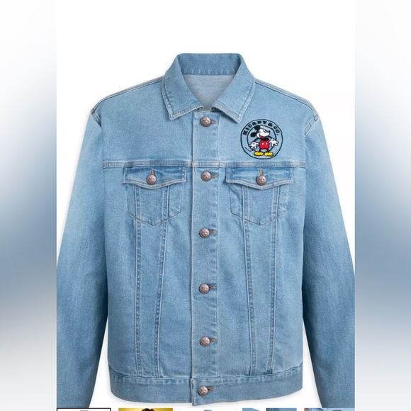 Disney Mickey Denim Jacket with Embroidered Patch - Picture 4 of 10